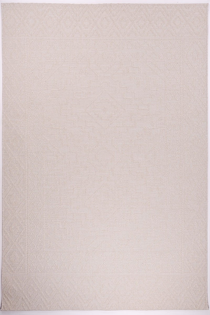 Sandra E7220 Cream Modern Area Rug For Living Room, Bedroom