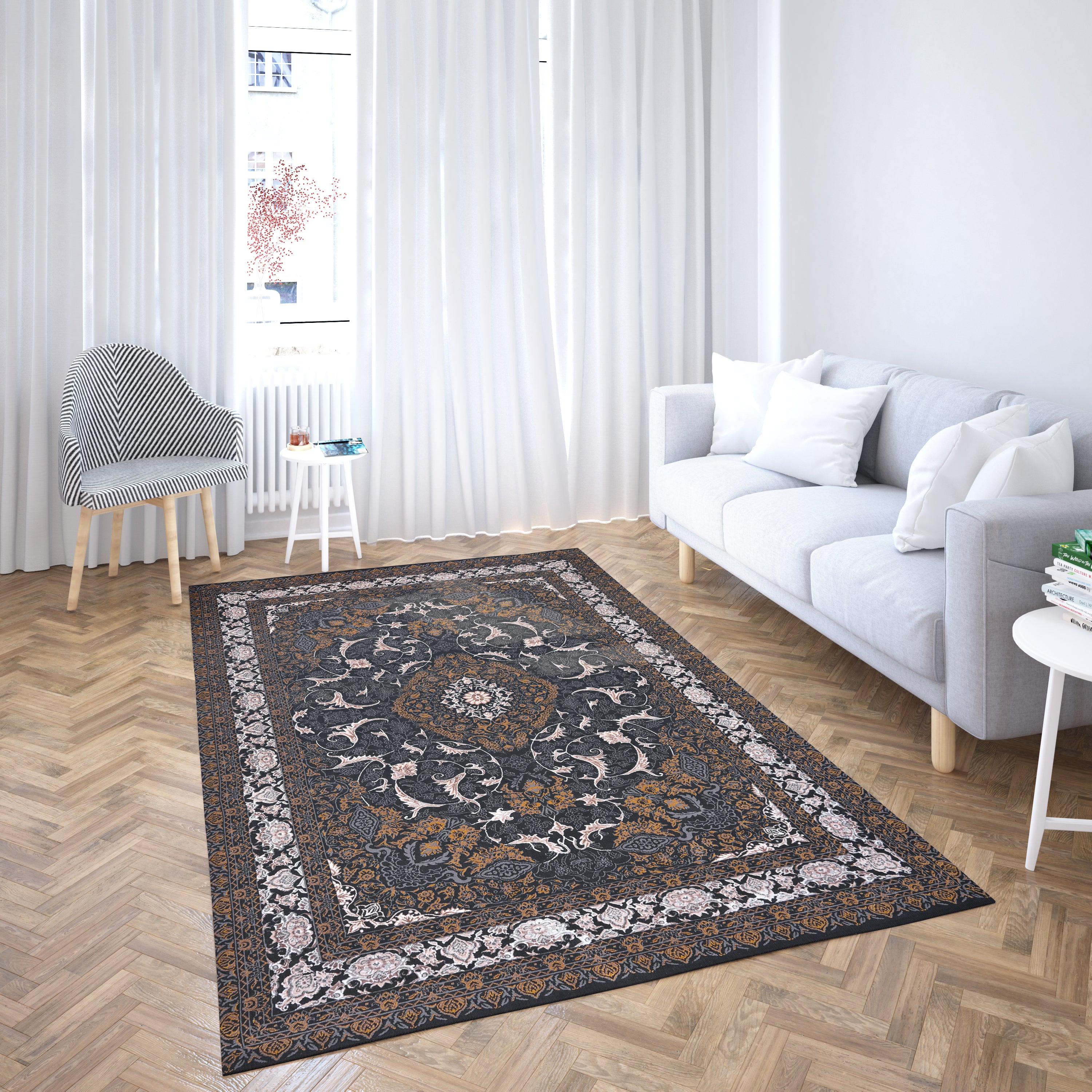 Retro E623A Tutun-Vizon Modern Area Rug