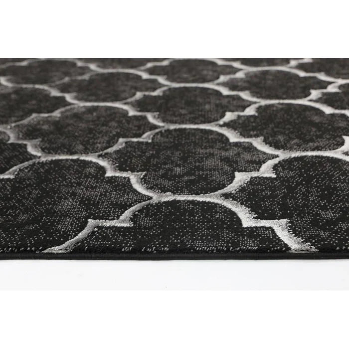 Glimmar 23085 Black/Silver Modern Rug