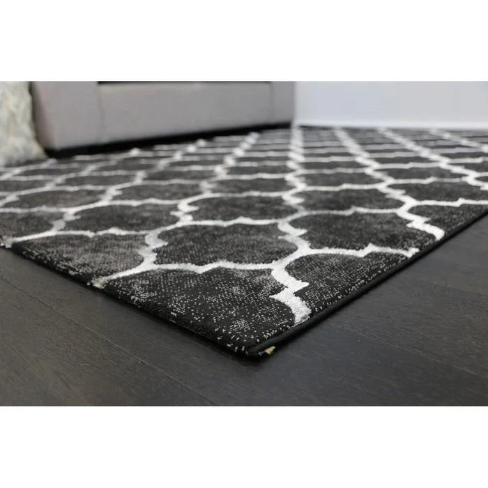 Glimmar 23085 Black/Silver Modern Rug