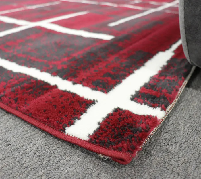 Promotion G9253 D.Red Anthracite Modern Rug