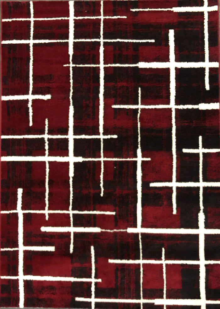 Promotion G9253 D.Red Anthracite Modern Rug