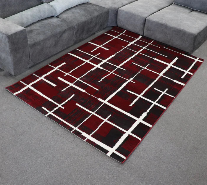 Promotion G9253 D.Red Anthracite Modern Rug