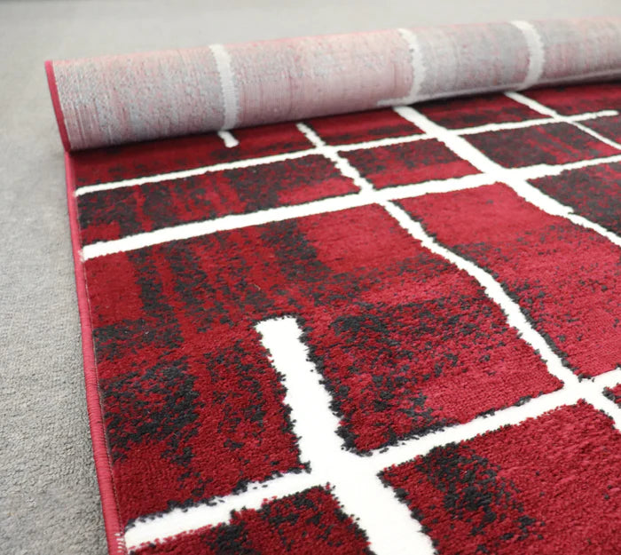 Promotion G9253 D.Red Anthracite Modern Rug