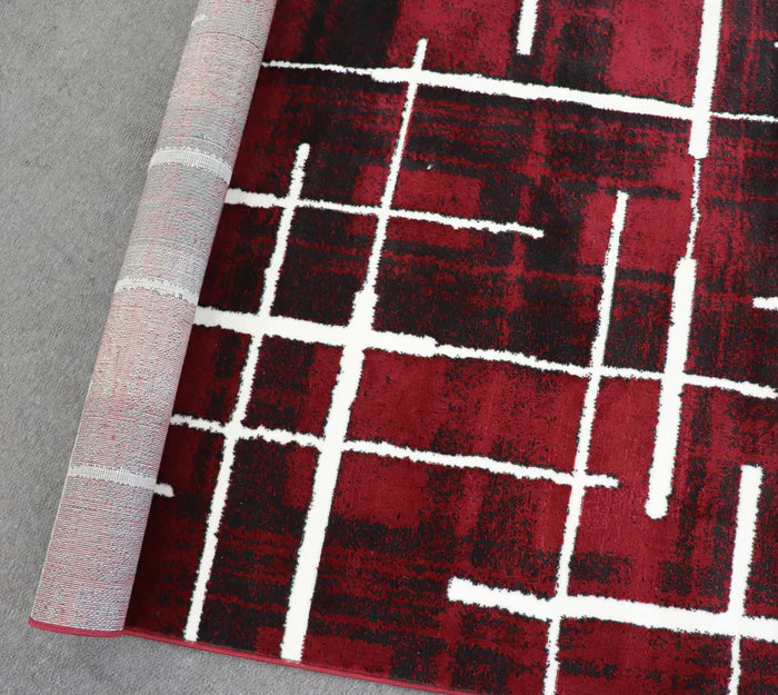 Promotion G9253 D.Red Anthracite Modern Rug