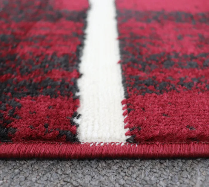 Promotion G9253 D.Red Anthracite Modern Rug