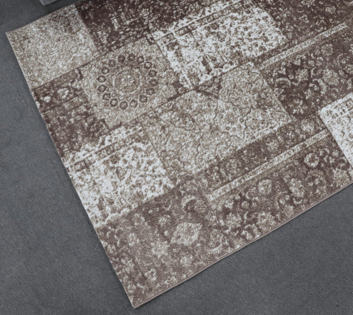 Promotion He271 D.Beige D.Brown Modern Rug