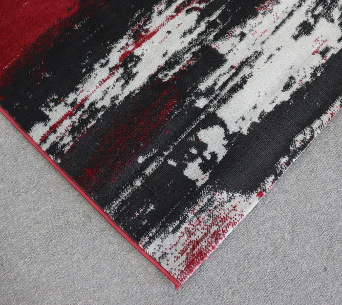 Promotion He431 D Red Anthracite Modern Rug