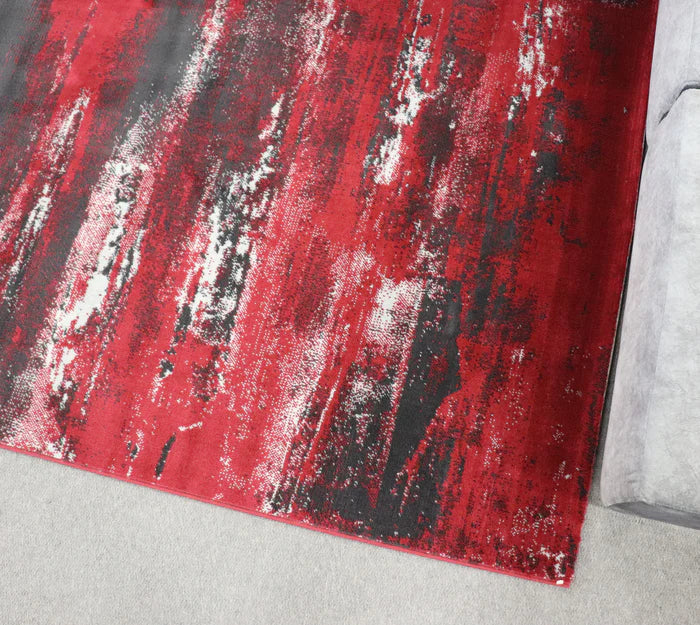 Promotion He431 D Red Anthracite Modern Rug