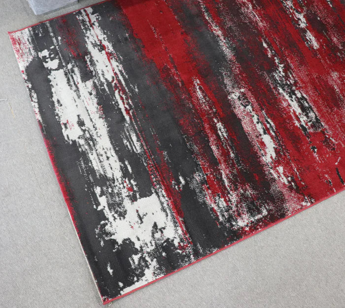 Promotion He431 D Red Anthracite Modern Rug