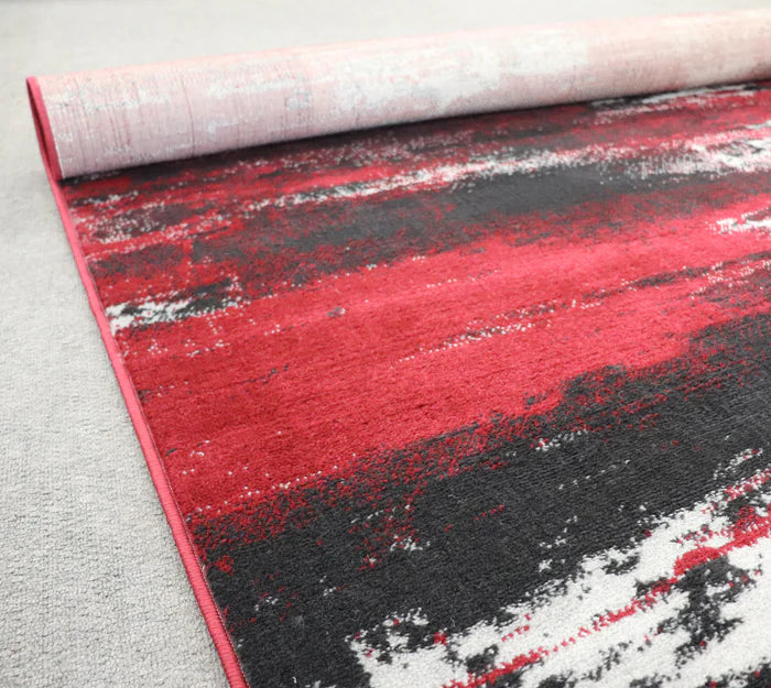 Promotion He431 D Red Anthracite Modern Rug