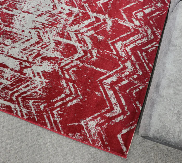 Promotion HE433 D.Red Grey Modern Rug