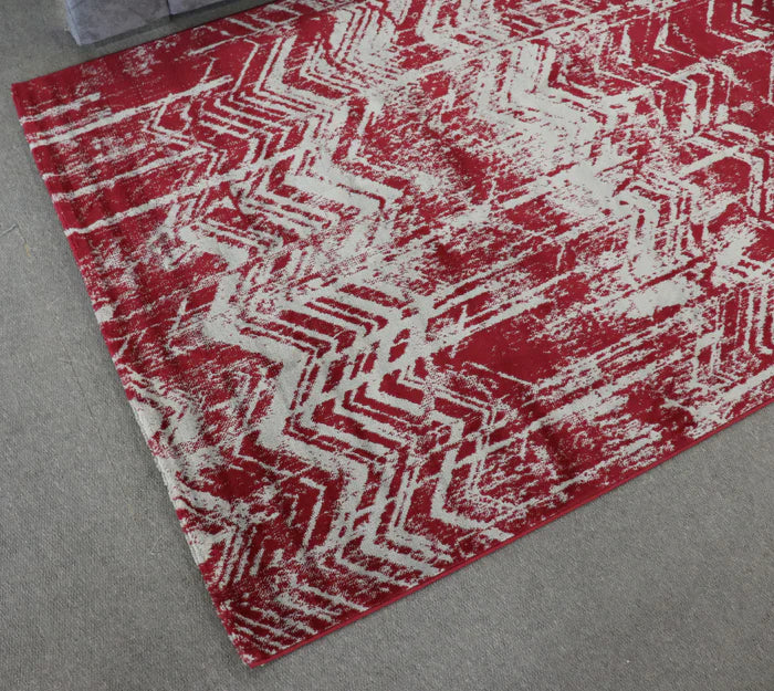 Promotion HE433 D.Red Grey Modern Rug