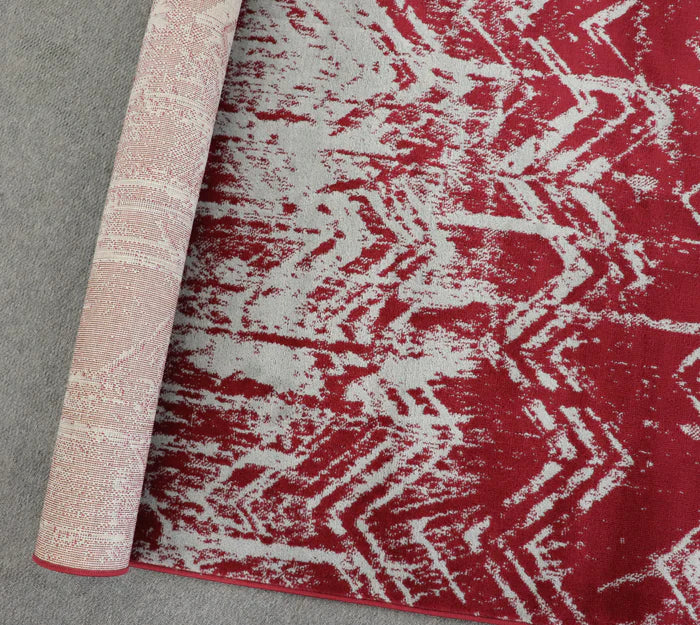 Promotion HE433 D.Red Grey Modern Rug