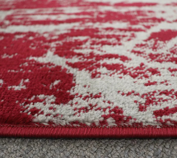 Promotion HE433 D.Red Grey Modern Rug