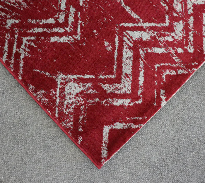 Promotion HE433 D.Red Grey Modern Rug