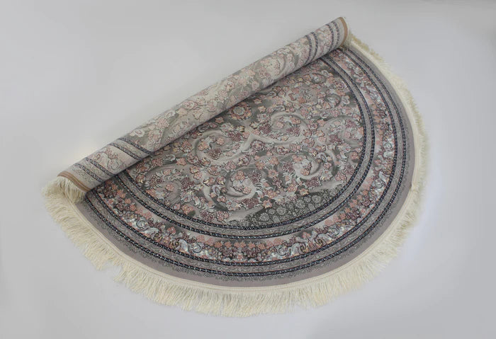 Jasmine 3179 Silver Traditional Round Rug