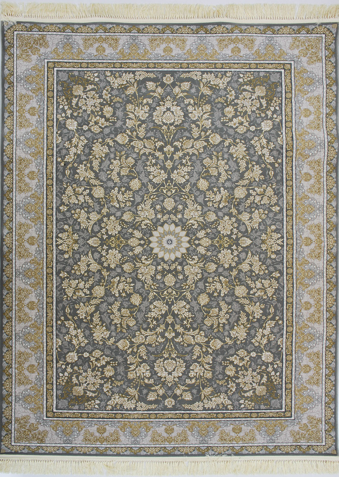 Mashhad 802102 Grey Persian Traditional Rug