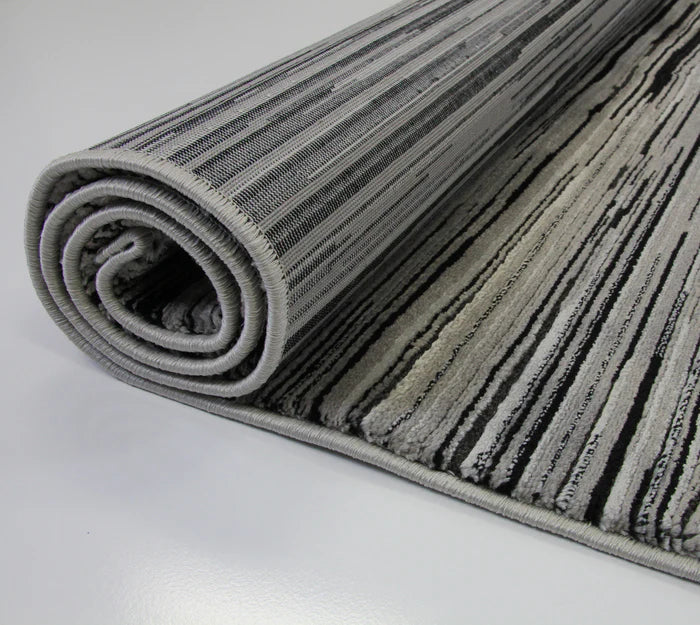 Sofia 9842A Grey/Black Modern Area Rug
