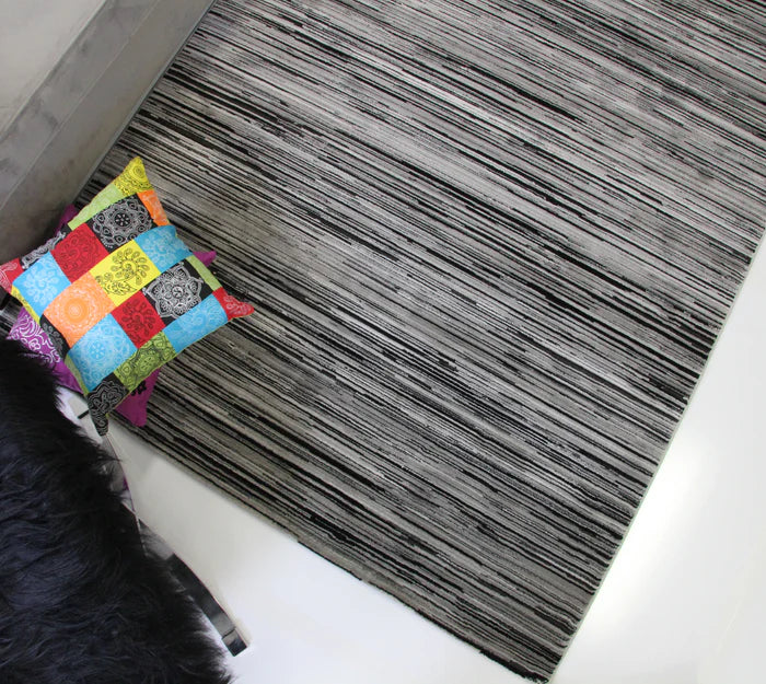 Sofia 9842A Grey/Black Modern Area Rug