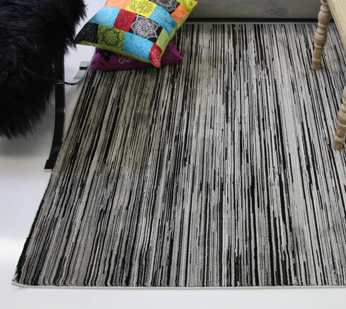 Sofia 9842A Grey/Black Modern Area Rug