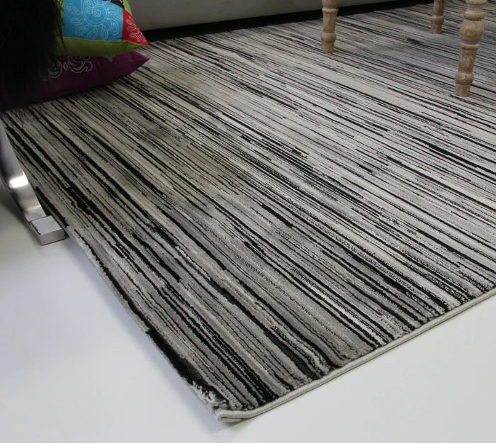 Sofia 9842A Grey/Black Modern Area Rug