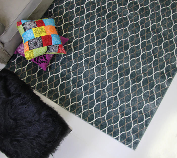 Sofia D049A Blue/Vizon Modern Area Rug