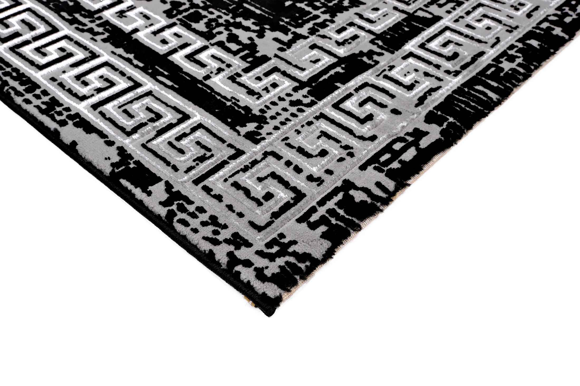 Marmaris E537B Black/V.Grey Modern Area Rug