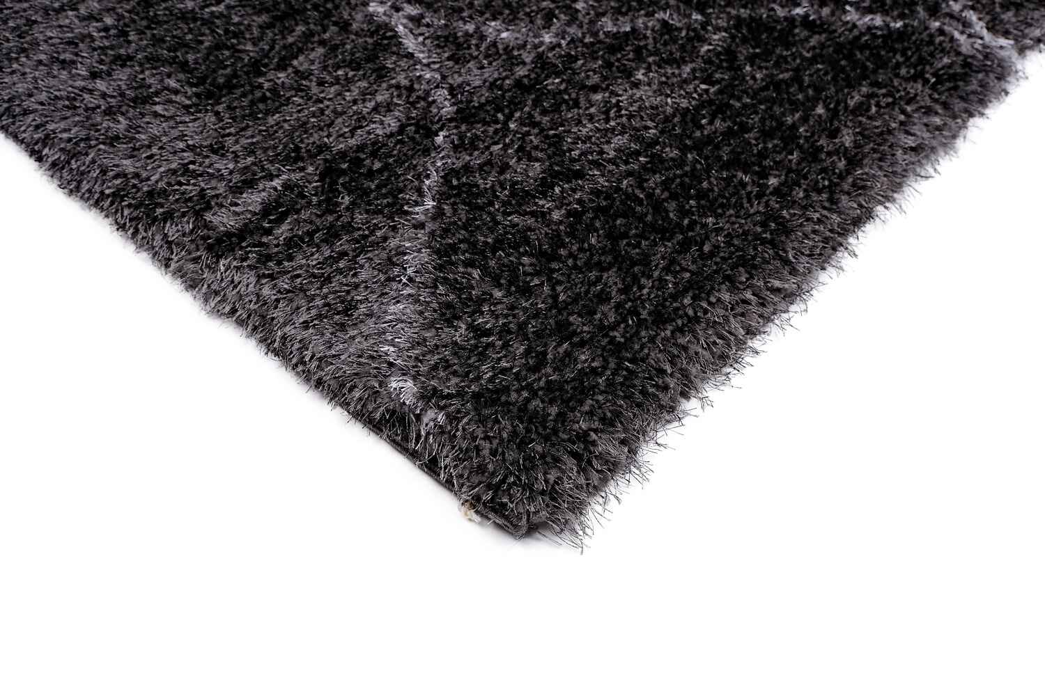 Puffy Style P313A Anthracite / Grey Modern Shaggy Area Rug