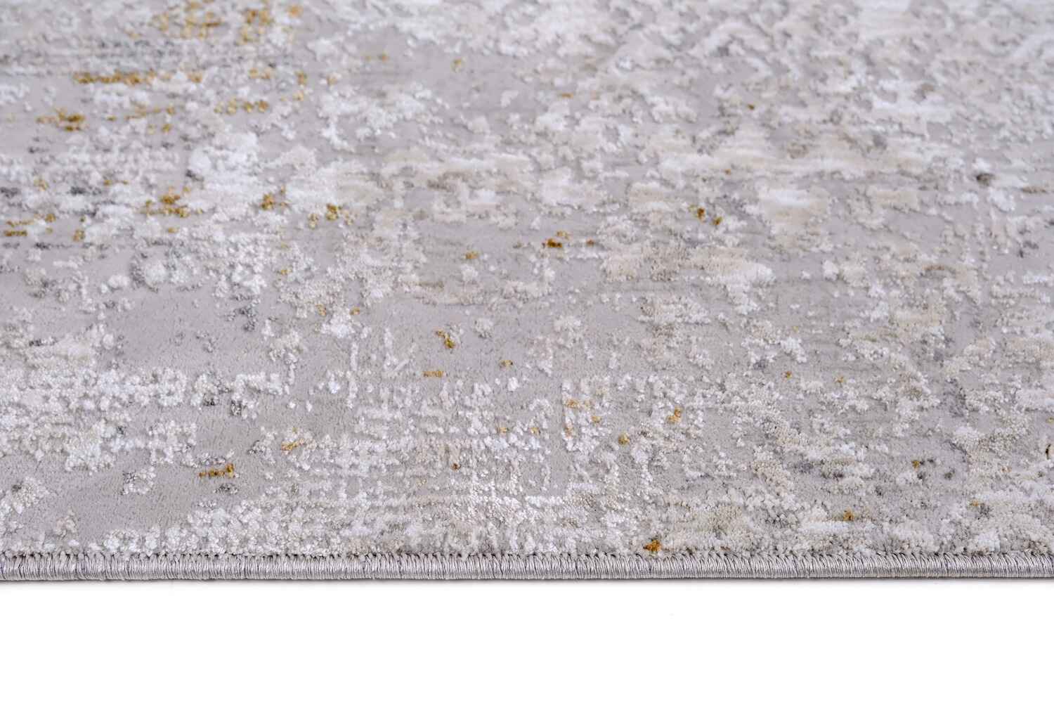 Rieka Ly115B Modern Hallway Runner Rug Light Gray