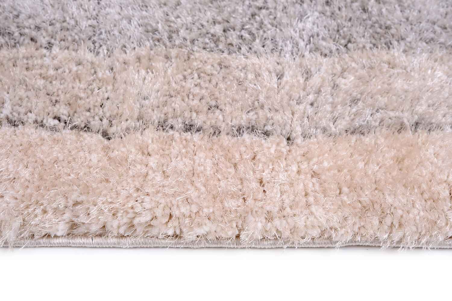 Puffy Style P301A Grey / Beige Modern Shaggy Area Rug