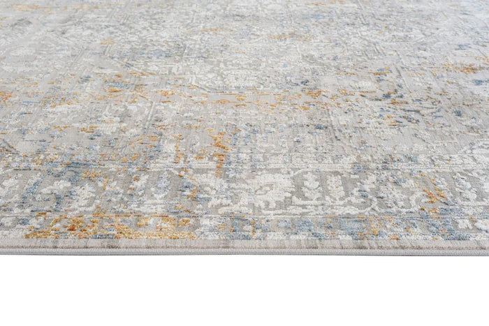 Rieka Ly117A Modern Hallway Runner Rug Light Gray