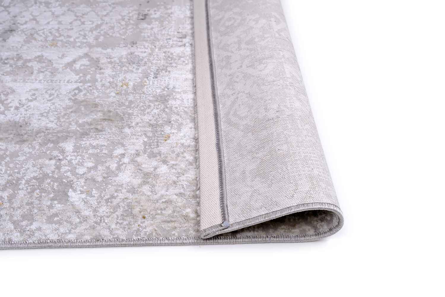 Rieka Ly115B Modern Hallway Runner Rug Light Gray