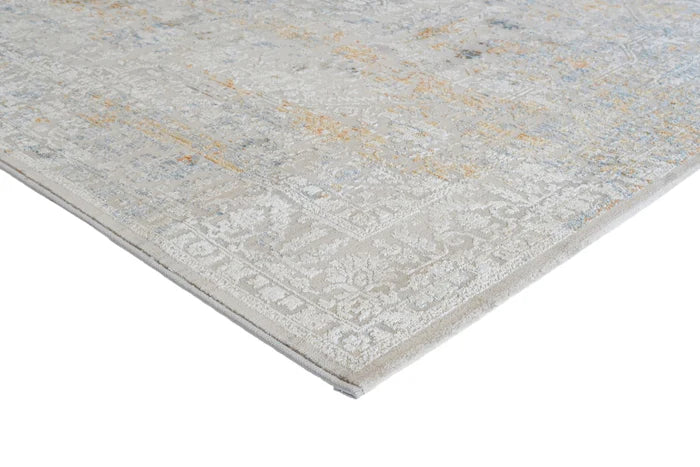 Rieka Ly117A Modern Hallway Runner Rug Light Gray