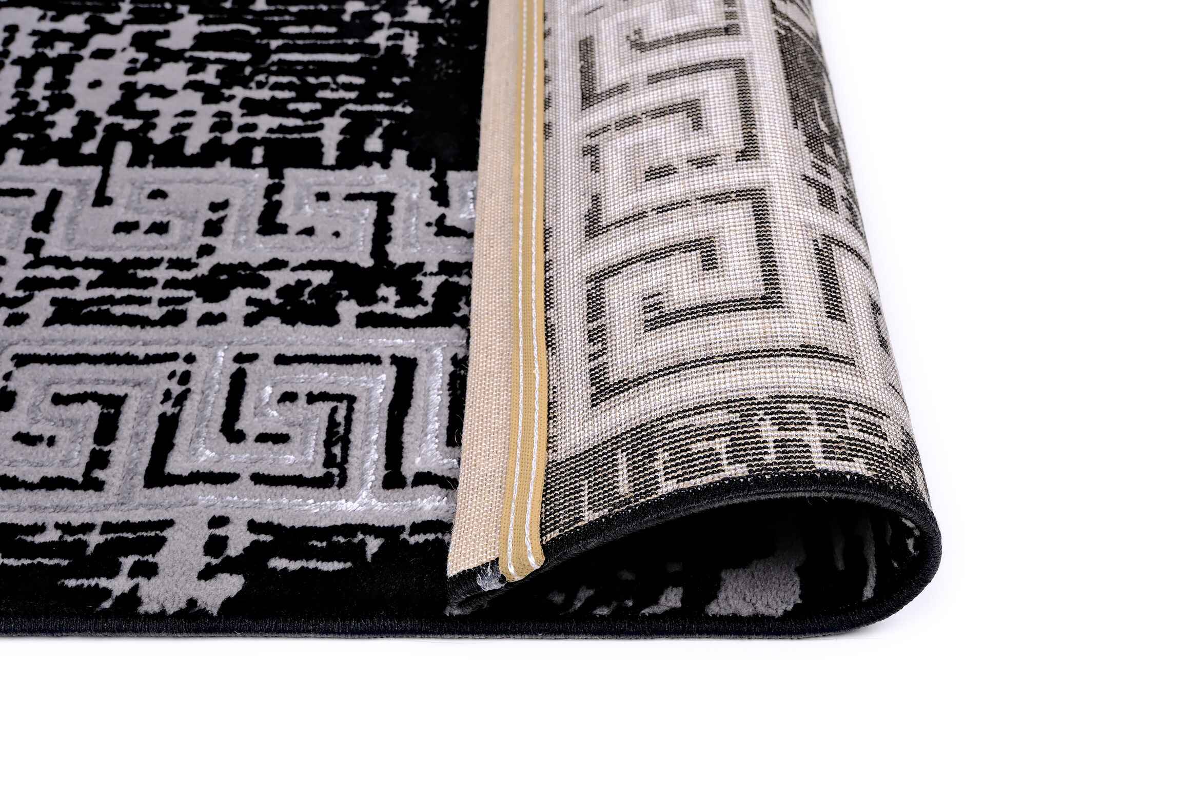 Marmaris E537B Black/V.Grey Modern Area Rug