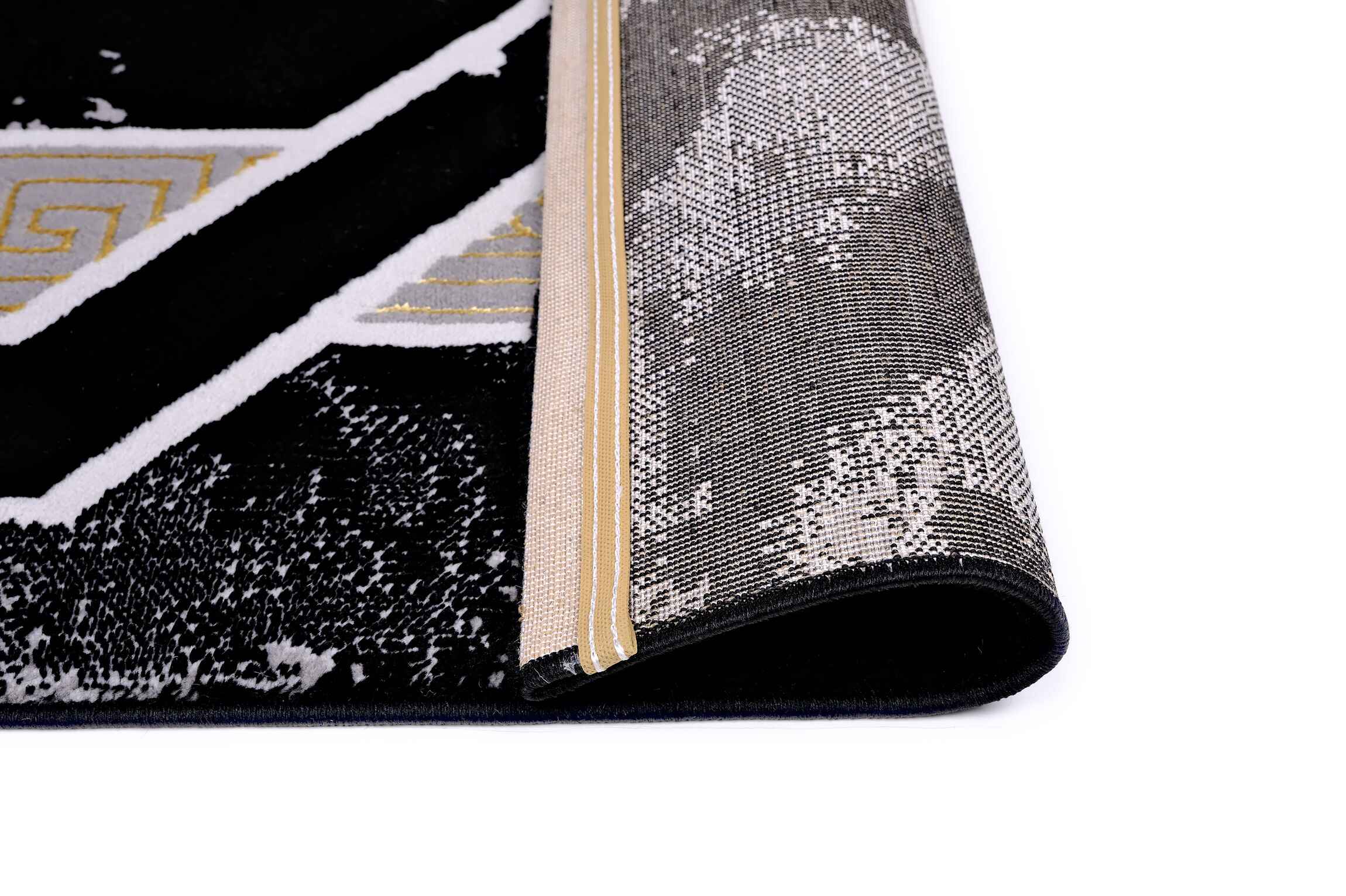 Marmaris D388B Black/V.Gold Modern Area Rug