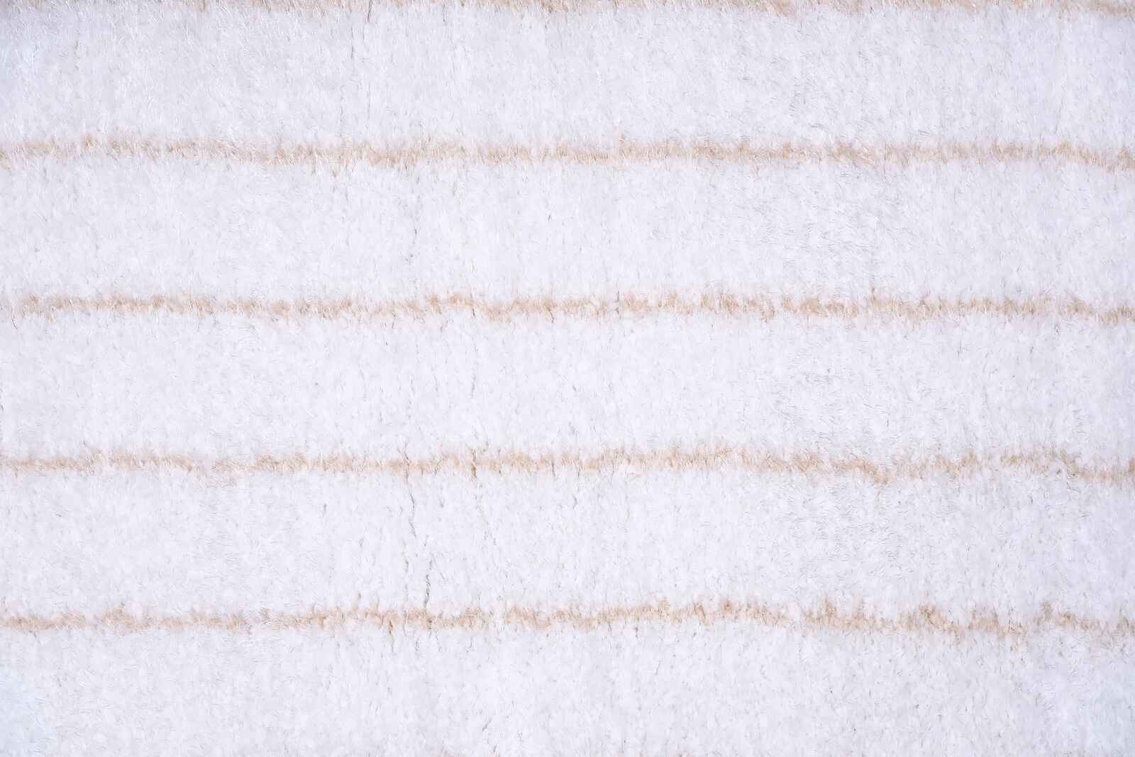 Puffy Style P301D White / Beige Modern Shaggy Area Rug