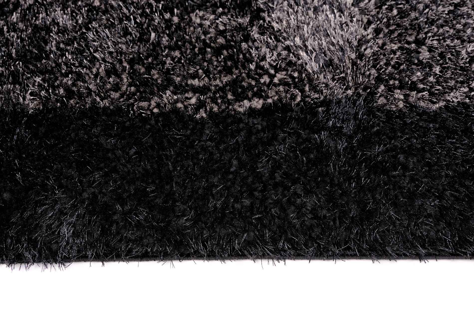 Puffy Style P301F Anthracite / Black Modern Shaggy Area Rug