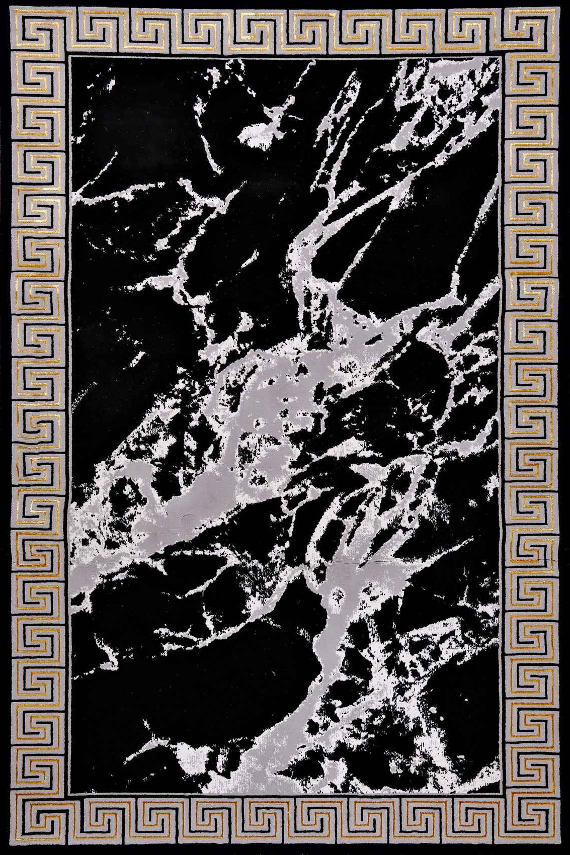 Marmaris D634A Black/V.Gold Modern Area Rug