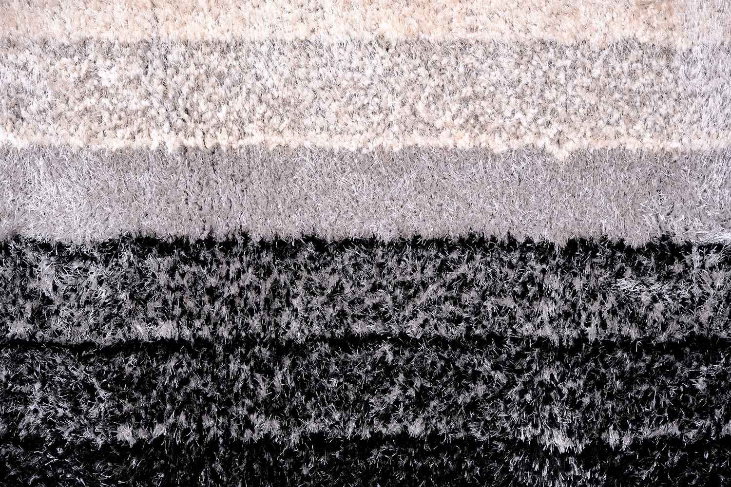 Puffy Style P301A Grey / Beige Modern Shaggy Area Rug