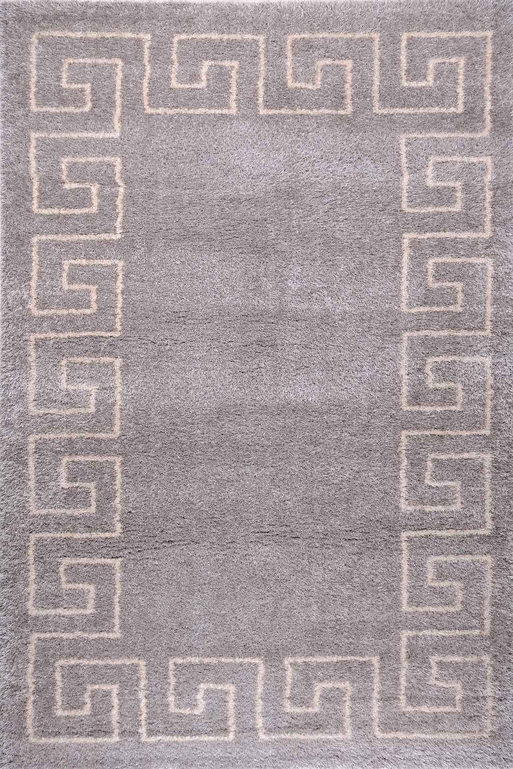 Puffy Style P100A Grey / Beige Modern Shaggy Area Rug