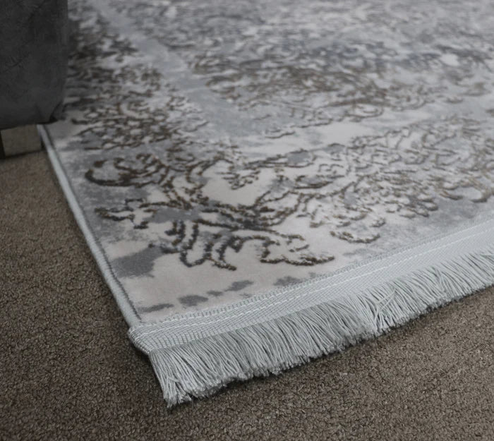 Zomorod 5117 Grey Traditional Rug